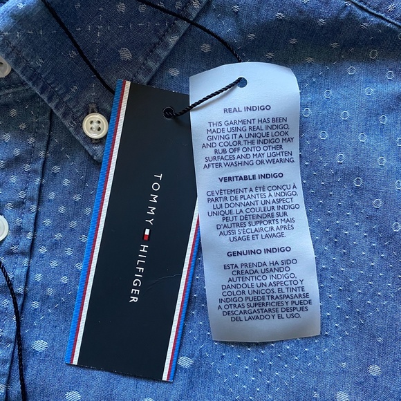 Real Indigo Tommy Hilfiger Button Down Shirt - Picture 7 of 8